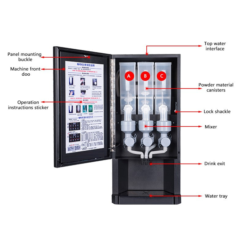5 OPTIONS VENDING MACHINE + WATER DISPENSER WITH DIGITAL TOUCH PANEL (BRAND NEW)