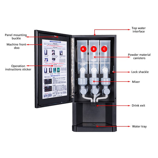 5 OPTIONS VENDING MACHINE + WATER DISPENSER WITH DIGITAL TOUCH PANEL (BRAND NEW)