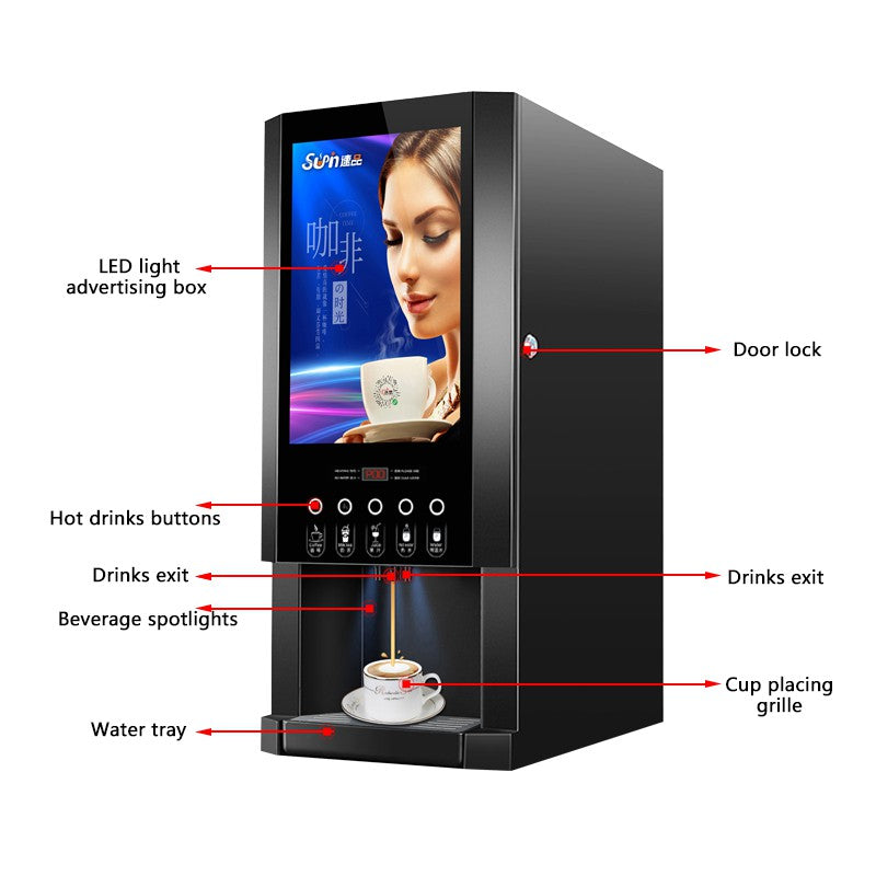 5 OPTIONS VENDING MACHINE + WATER DISPENSER WITH DIGITAL TOUCH PANEL (BRAND NEW)