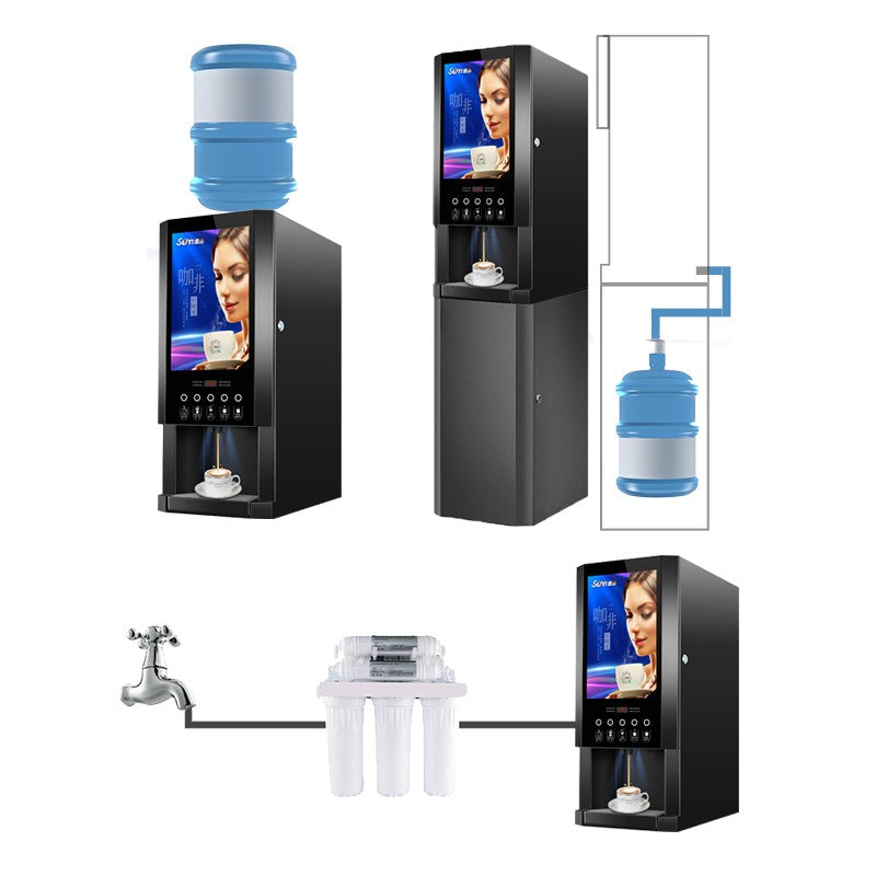 5 OPTIONS VENDING MACHINE + WATER DISPENSER WITH DIGITAL TOUCH PANEL (BRAND NEW)