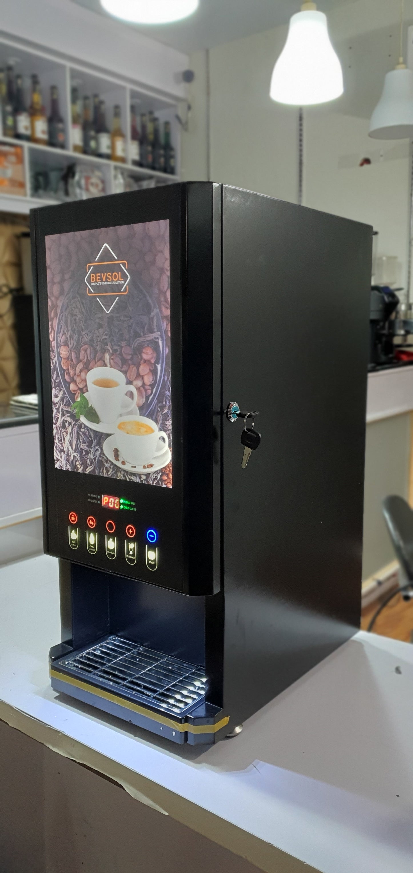 5 OPTIONS VENDING MACHINE + WATER DISPENSER WITH DIGITAL TOUCH PANEL (BRAND NEW)