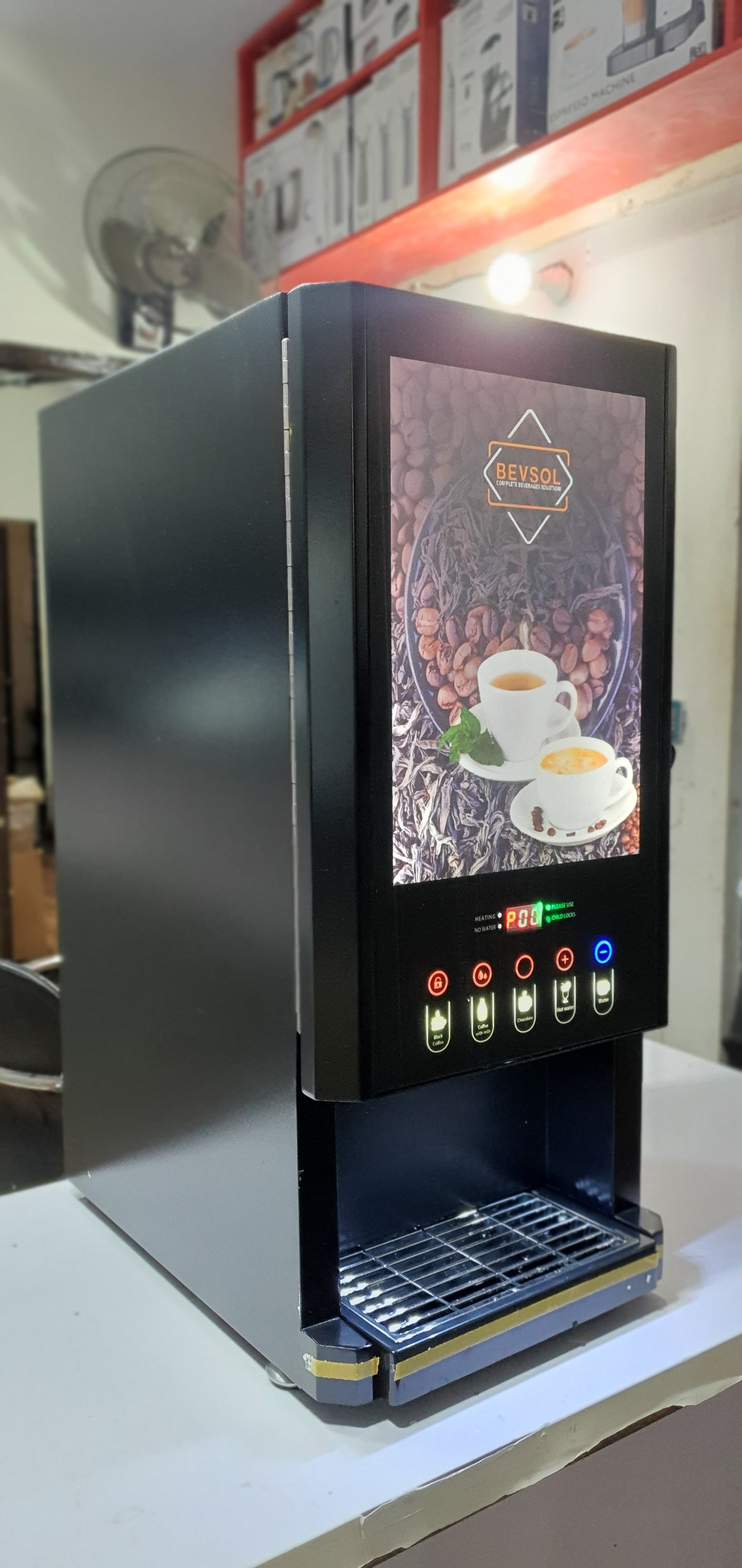 5 OPTIONS VENDING MACHINE + WATER DISPENSER WITH DIGITAL TOUCH PANEL (BRAND NEW)