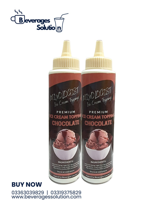 Chocolate ice cream topping