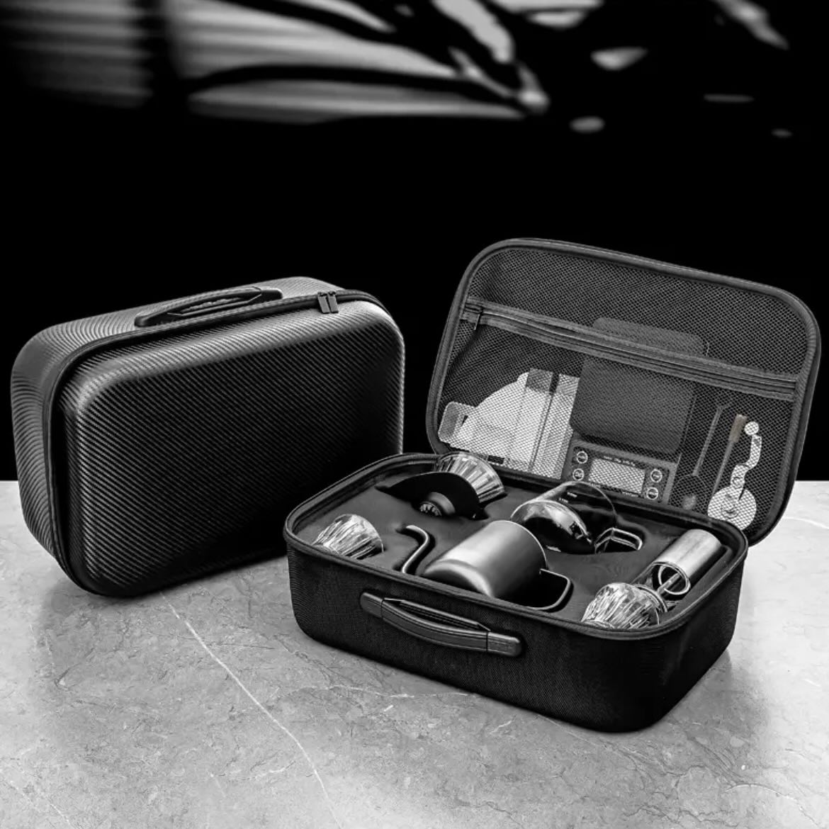 V60 coffee drip set travel bag coffee brewing kit with pour over coffee kettle