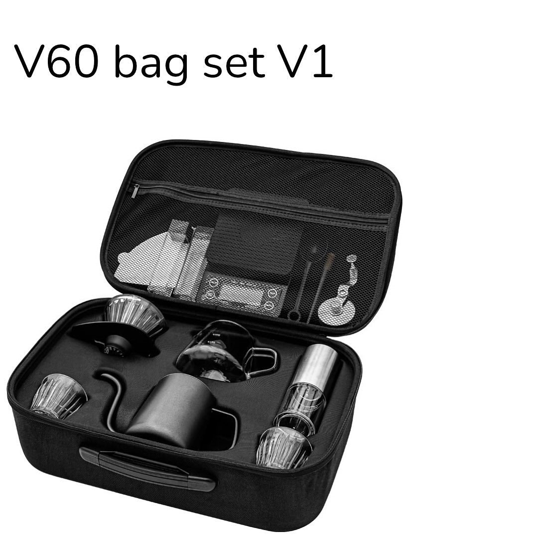 V60 coffee drip set travel bag coffee brewing kit with pour over coffee kettle