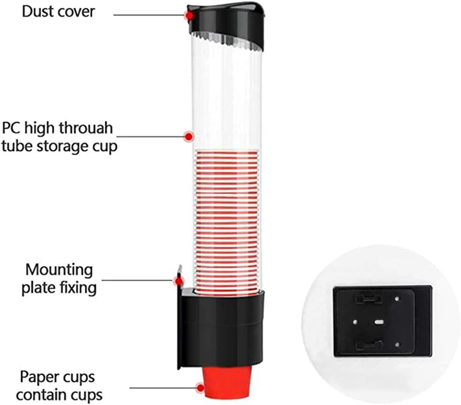 Cup Dispenser Wall Mounted Plastic
