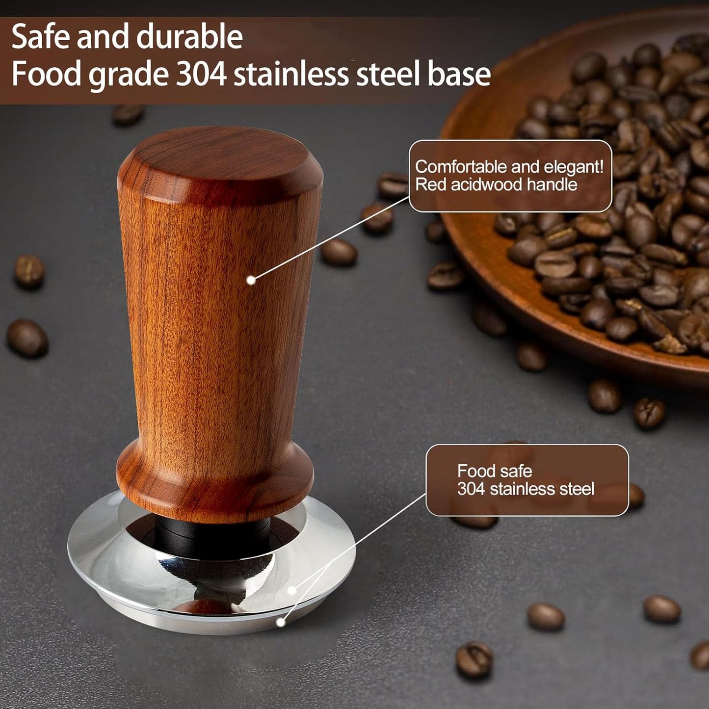 Tamper Second Generation Push Solid wood 58mm