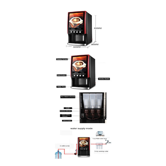 4 options Coffee & Tea Vending Machine