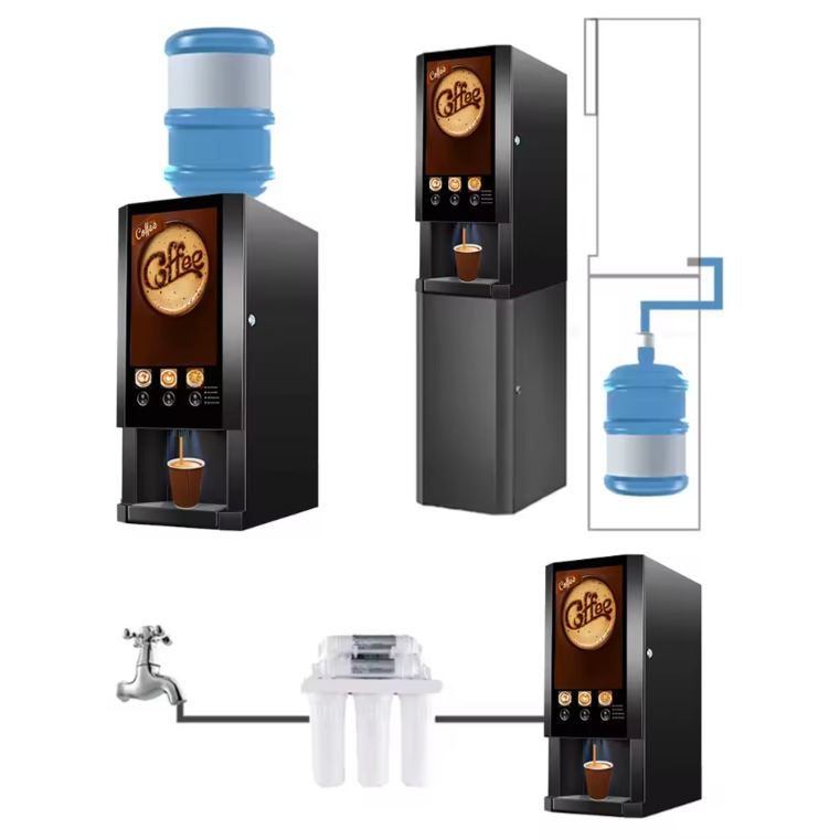 3 OPTIONS HOT TEA & COFFEE VENDING MACHINE WITH DIGITAL TOUCH PANEL (BRAND NEW)