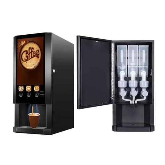 3 OPTIONS HOT TEA & COFFEE VENDING MACHINE WITH DIGITAL TOUCH PANEL (BRAND NEW)