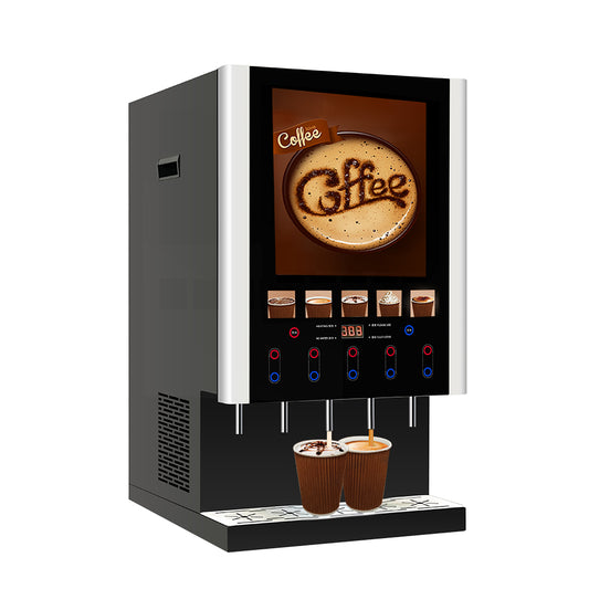 12 OPTIONS HOT & COLD TEA & COFFEE VENDING MACHINE WITH DIGITAL TOUCH PANEL (BRAND NEW)