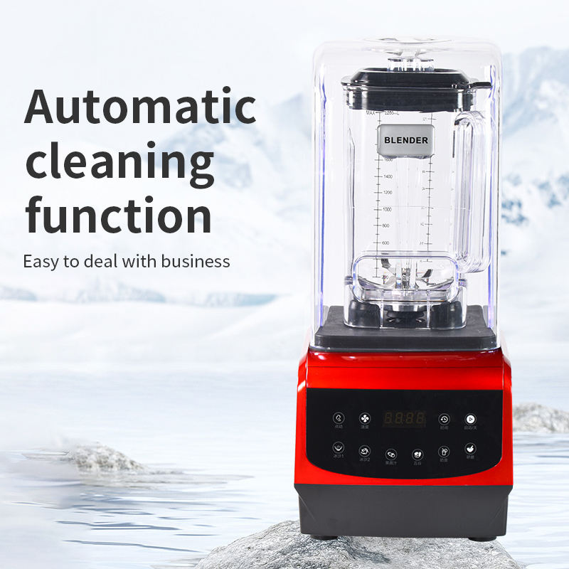 Bevsol Digital Commercial Soundproof Blender – Red