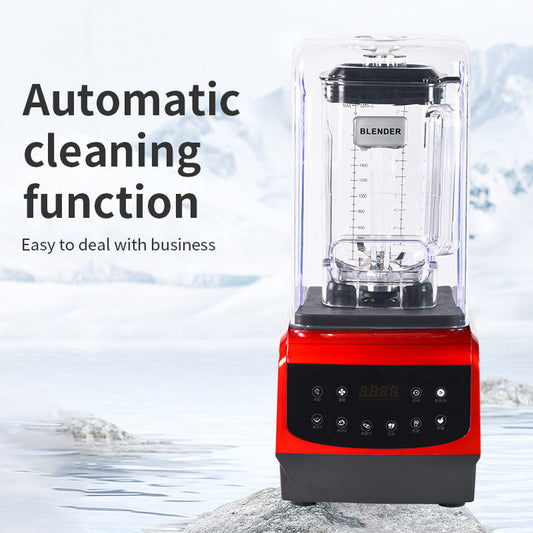Bevsol Digital Commercial Soundproof Blender – Red