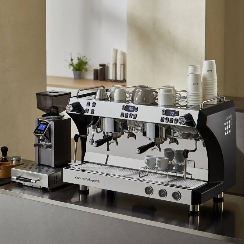 Gemilai G3120C Ink Black Professional Commercial Espresso Coffee Machine New 2-Group