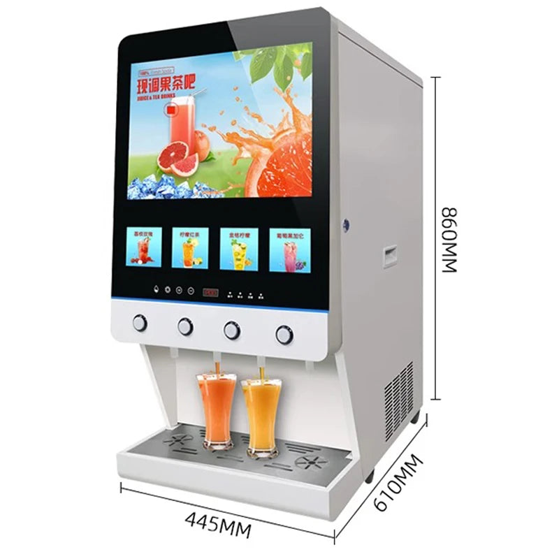 4 OPTIONS JUICE COLD BEVEREAGES COMMERCIAL MACHINE