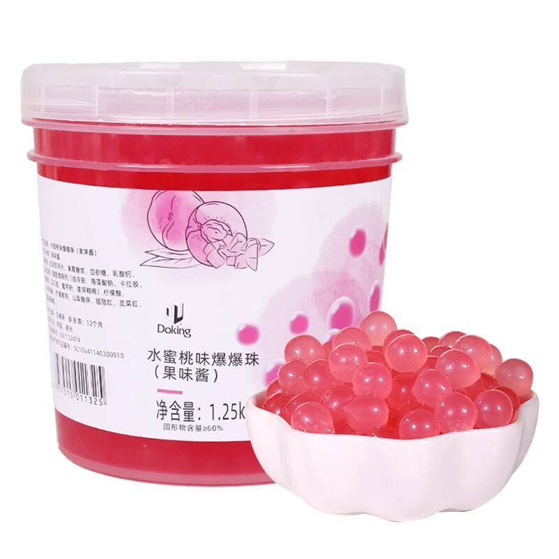 Doking Peach Popping Boba Imported 1.2kg & 3kg