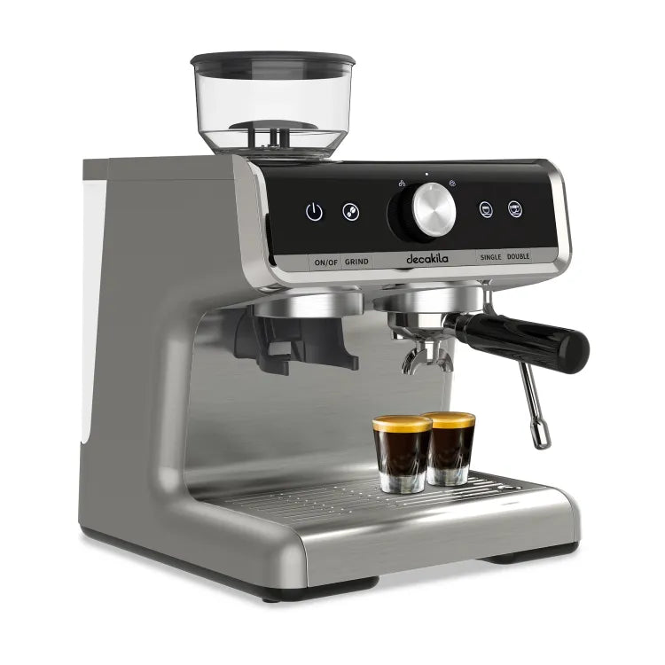 Decakila Kecf010m Espresso Coffee Machine With Grinder 15 Bar Powerful Pressure Pump 1350w