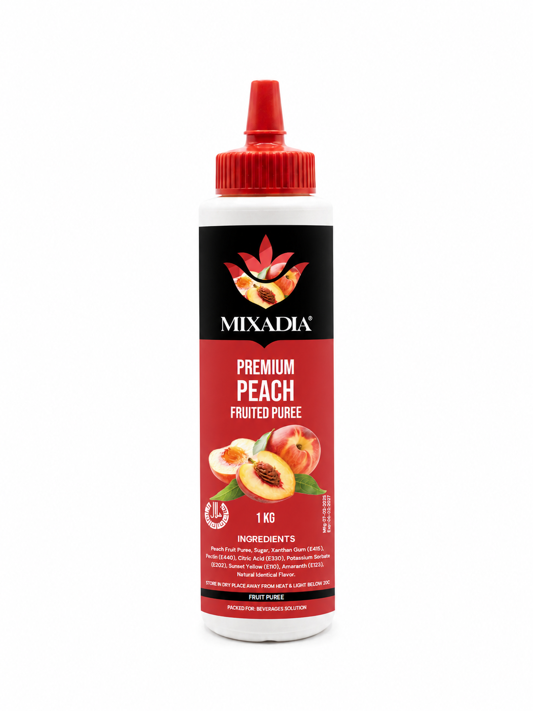 MIXADIA Premium Peach Fruited Puree – 1 KG
