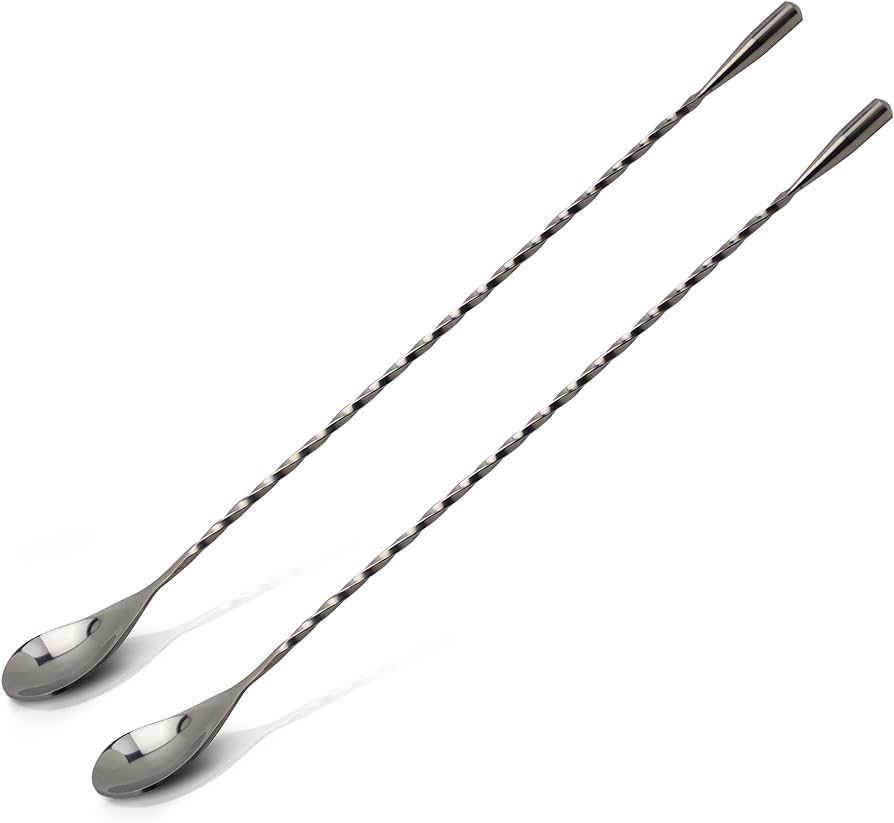 Bar Spoon | Stirring Spoon | Cocktail Mixer | Bar Stirring Spoon Multifunction Stainless Steel Long Handle