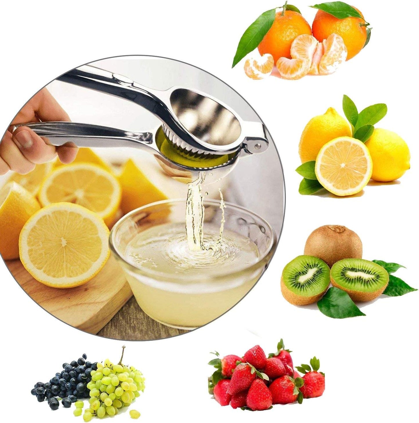 Lemon Squeezer, Stainless Steel Manual Hand Squeezer