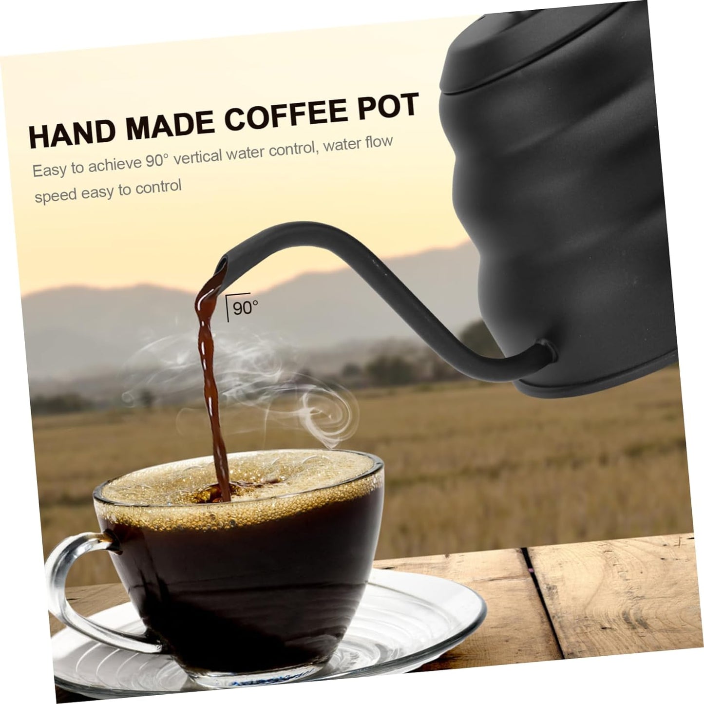 Coffee Drip Kettle Neck Stainless Steel Thin Mouth Gooseneck Cloud Drip Kettle V60