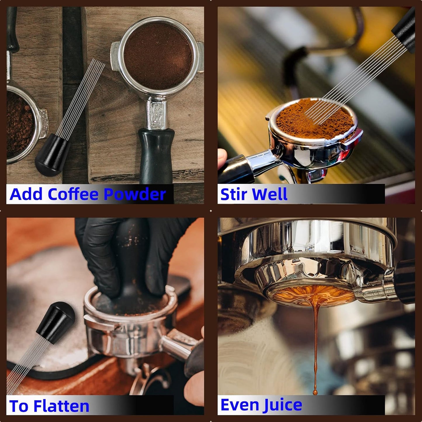 Coffee Tamper Distributor Espresso Stirrer Tool
