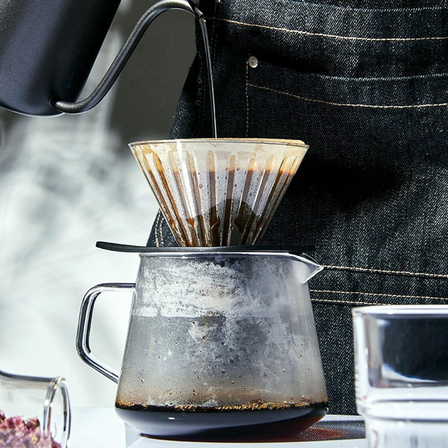 Glass Coffee Pot Clean Pour Over Coffee Server V60