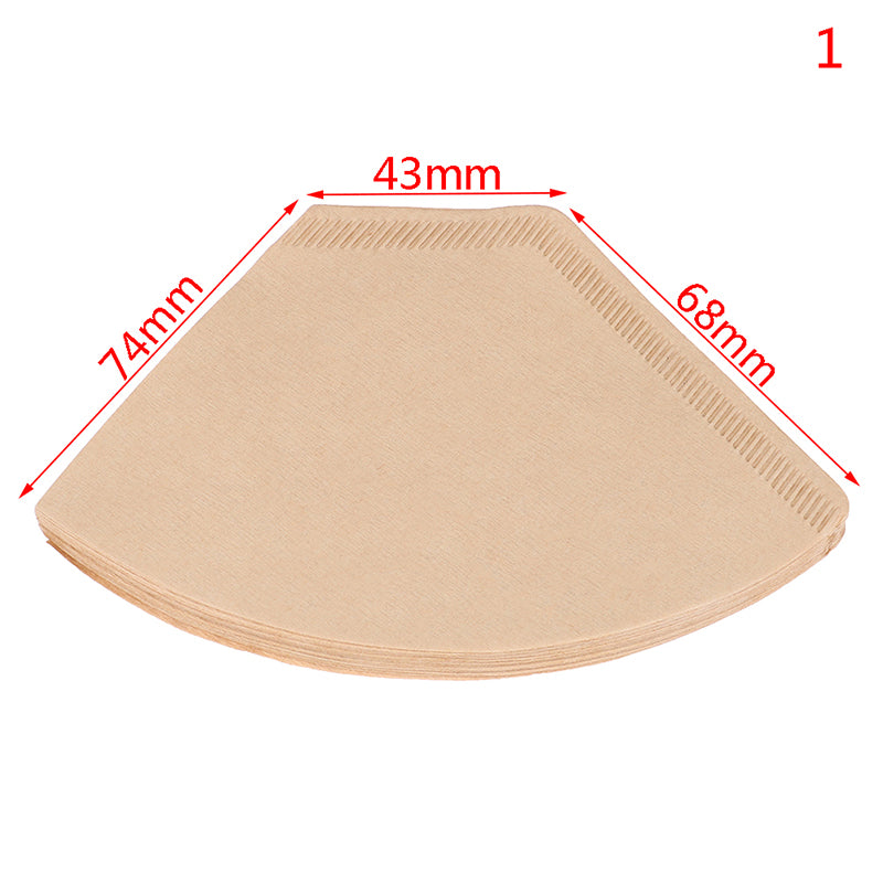 Coffee Paper Filter 40Pcs Unbleached Original Wooden Hand Dripper