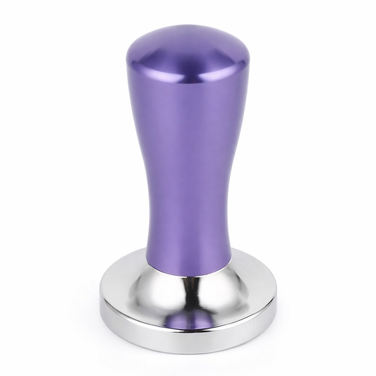 Tamper – 58mm Flat Base Barista Tool with Ergonomic Handle (Red & Stainless Steel)