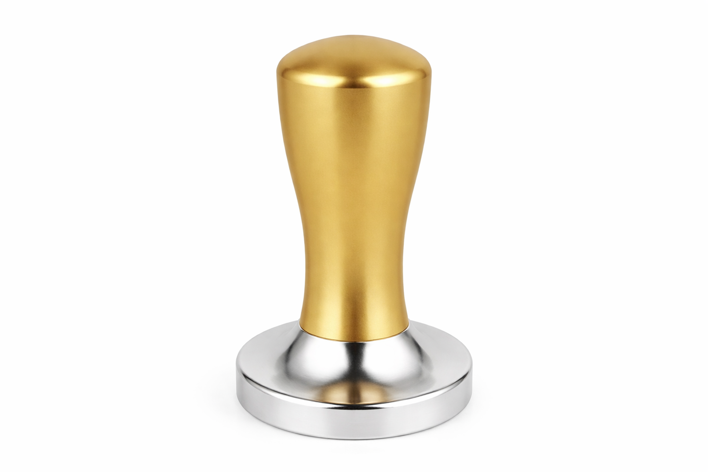 Tamper – 58mm Flat Base Barista Tool with Ergonomic Handle (Red & Stainless Steel)