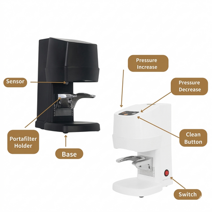 Automatic Espresso Coffee Tamper Machine – Adjustable Pressure Electric Tamping Tool for Barista & Commercial Use