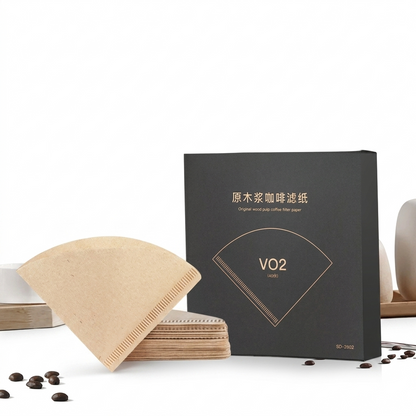 V01/V02 Coffee Filter Papers (40/100 Pack) – Natural Wood Pulp V60 Cone Filters