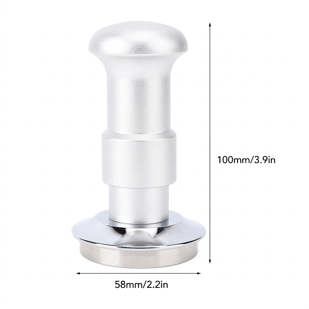 58mm Espresso Coffee Tamper – Premium Stainless Steel Base with Ergonomic Aluminum Handle