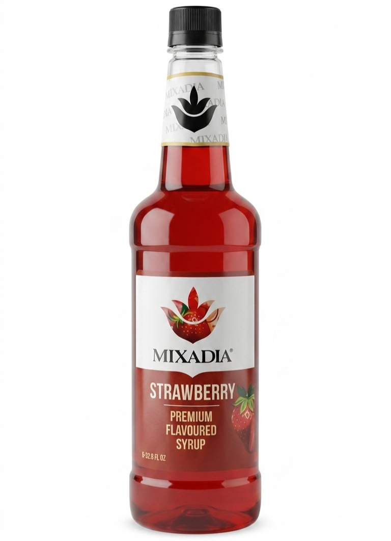 MIXADIA Strawberry Premium Flavoured Syrup (1 Ltr)