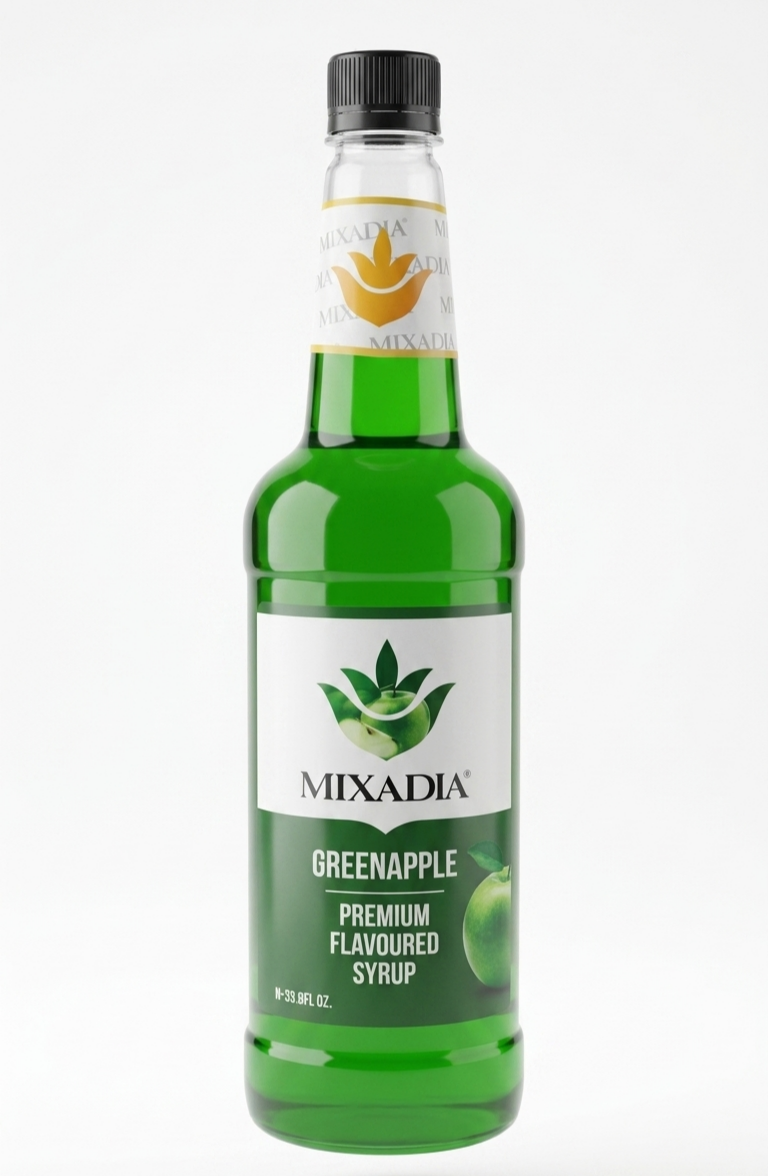 Mixadia Green Apple Premium Flavoured Syrup (1 Ltr)