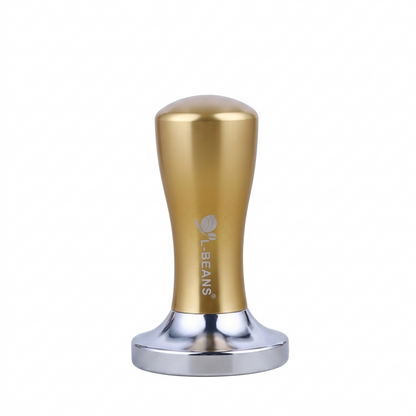 Tamper – 58mm Flat Base Barista Tool with Ergonomic Handle (Red & Stainless Steel)