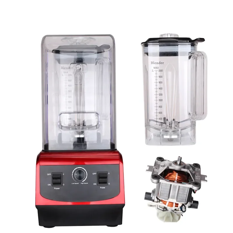 Bevsol Touchpad Commercial Soundproof Blender – Red