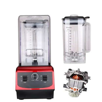 Bevsol Touchpad Commercial Soundproof Blender – Red