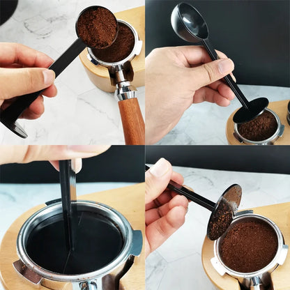 Stainless Steel Stand Coffee Powder Measuring Tamper Spoon