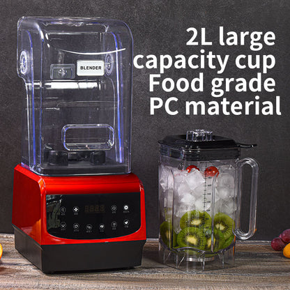 Bevsol Digital Commercial Soundproof Blender – Red