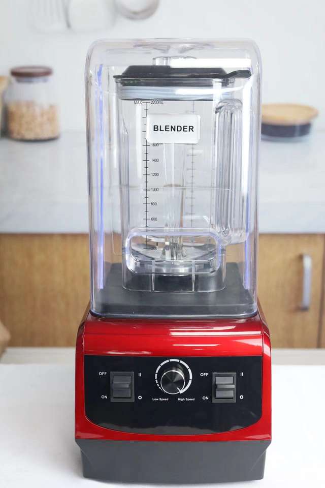 Bevsol Touchpad Commercial Soundproof Blender – Red