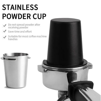 Dosing Cup Coffee Sniffing Mug Powder Feeder 51/53/58mm Stainless Steel Coffee Tamper Powder