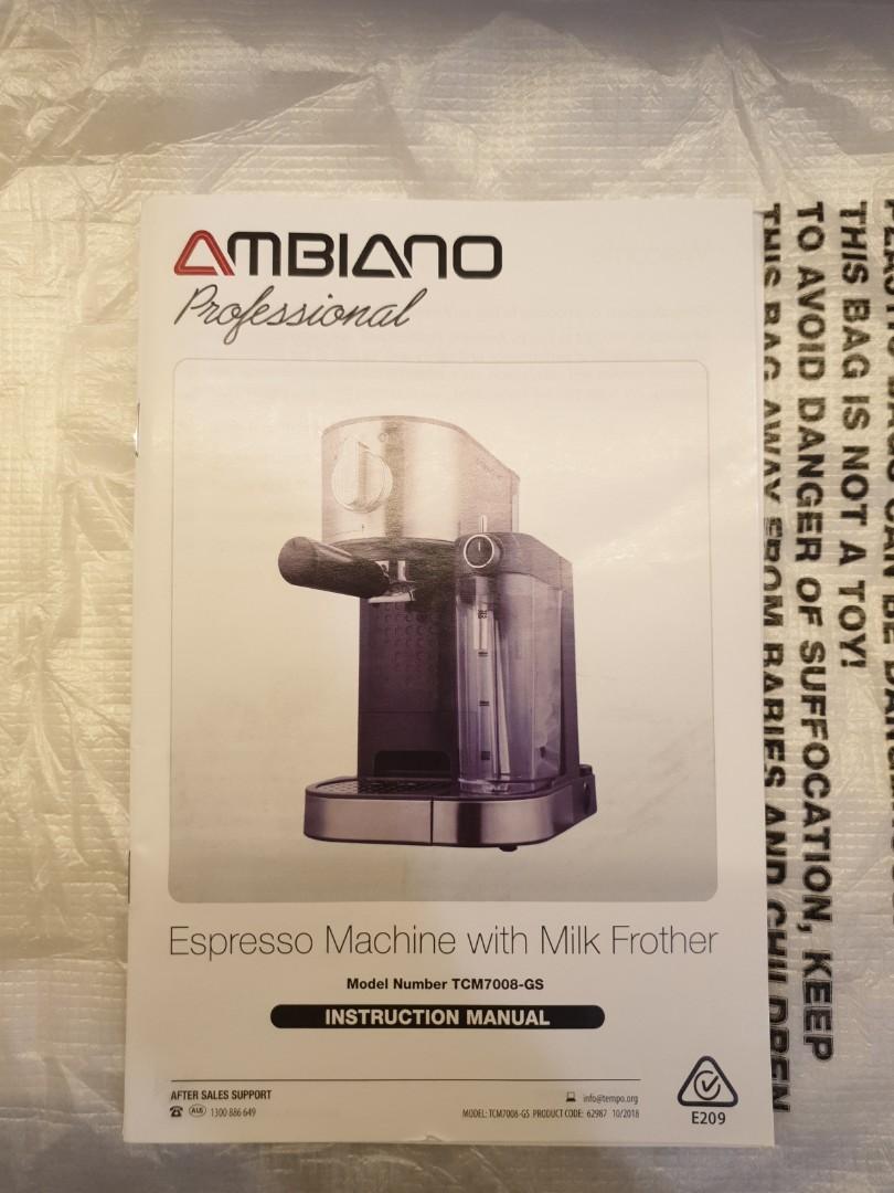 Ambiano Espresso Machine With Milk Frother