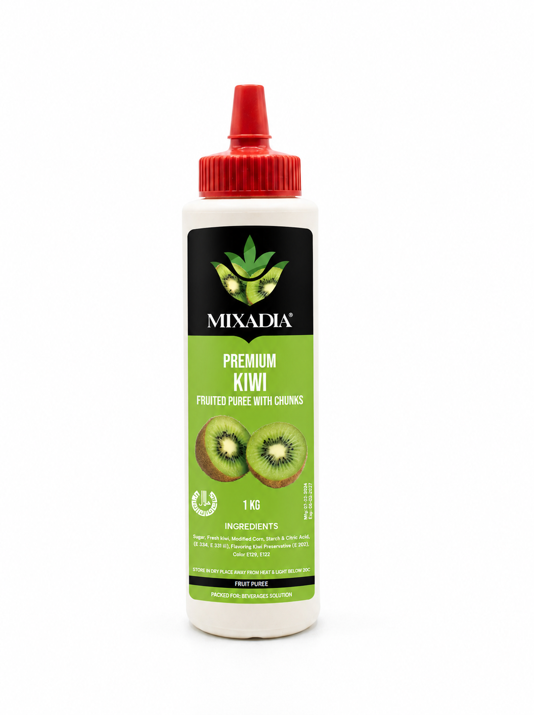 MIXADIA Premium Kiwi Fruited Puree With Chunks – 1 KG