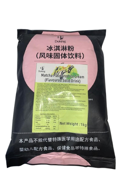 Doking Matcha Flavored Ice Cream Powder Imported 1kg
