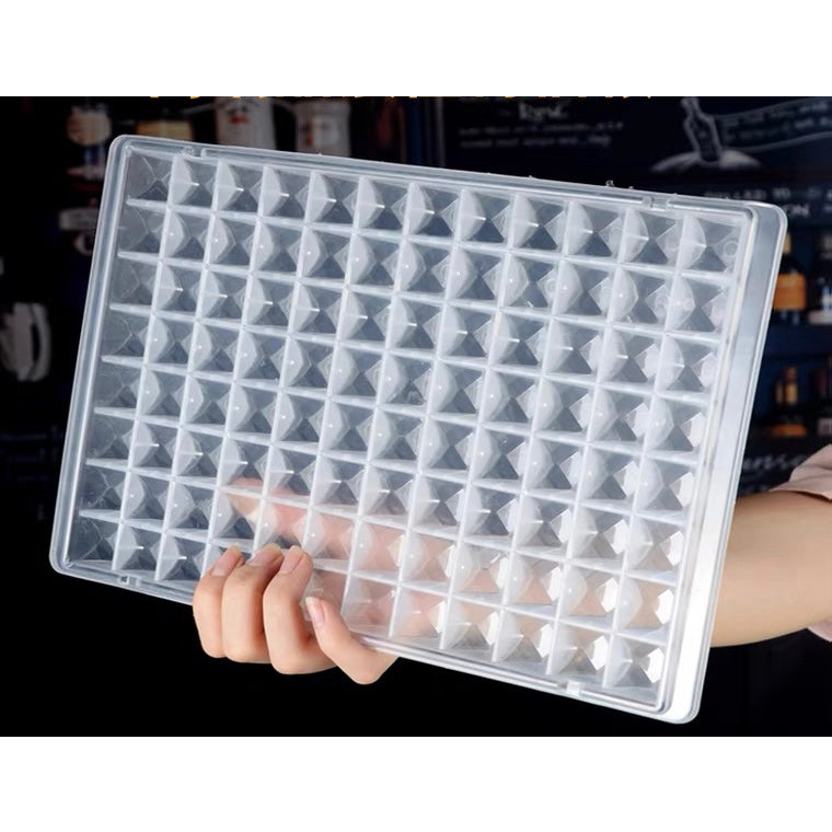 96 Grids PC Diamond Cube Ice Tray Large Silicone Ice Cube Trays Ice Jelly Maker