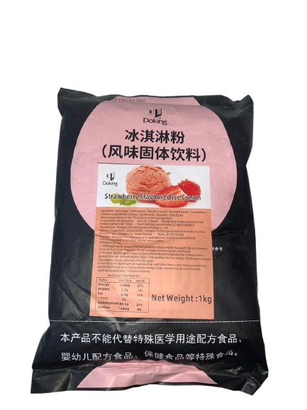 Doking Strawberry Flavored Ice Cream Powder Imported 1kg